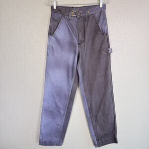 Objects IV Life Jeans Womens 26 Two Tone Heavy Denim Cargo Utility Workwear USA